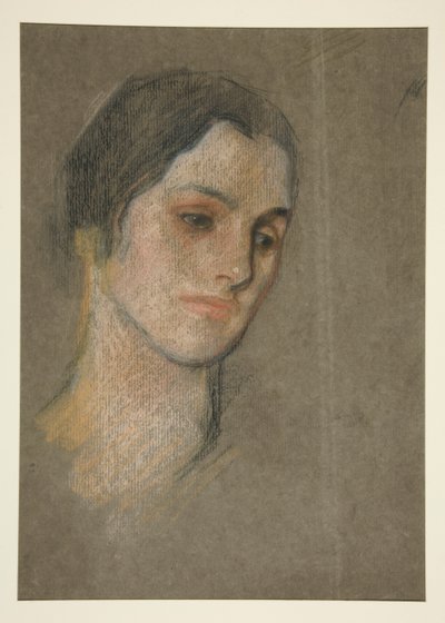 Portret van een niet-geïdentificeerde vrouw door Edwin Austin Abbey