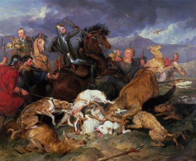 De jacht op Chevy Chase door Edwin Henry Landseer