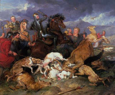 De jacht op Chevy Chase door Edwin Landseer