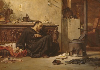 De Dode Alchemist, ca. 1868 door Elihu Vedder