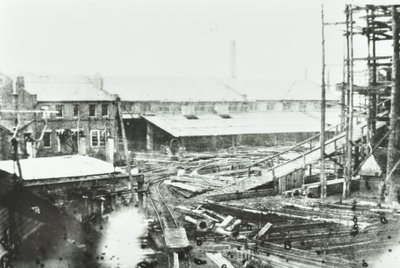 Samudas Scheepswerf, Londen, 1863 door English Photographer