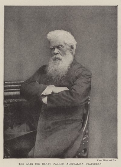 De overleden Sir Henry Parkes, Australische staatsman door English Photographer