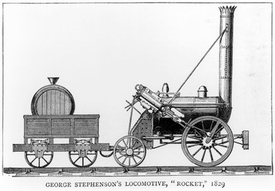 George Stephensons locomotief, Rocket, 1829 door English School