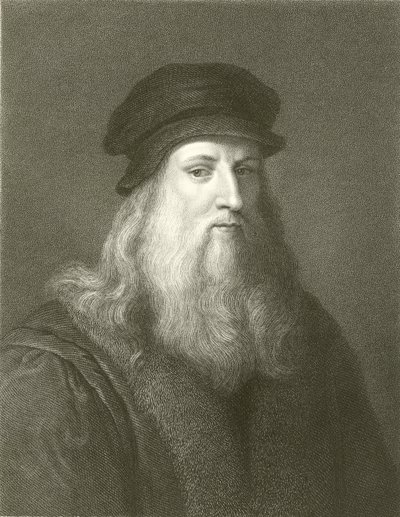 Leonardo da Vinci door English School