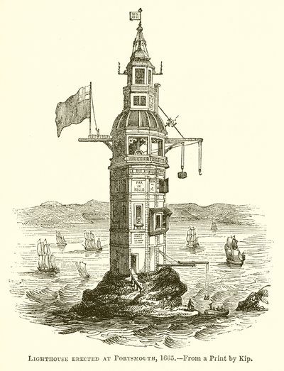 Vuurtoren opgericht in Portsmouth, 1665 door English School