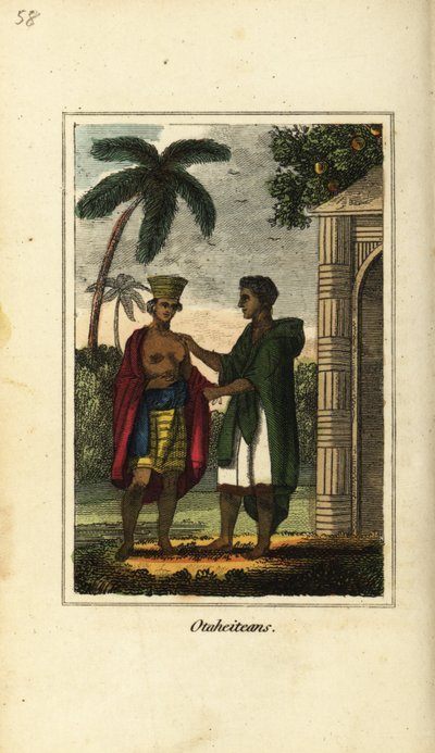 Tahitiërs of inboorlingen van Tahiti, Polynesië door English School