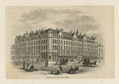 Peabody Gebouwen in Spitalfields door English School