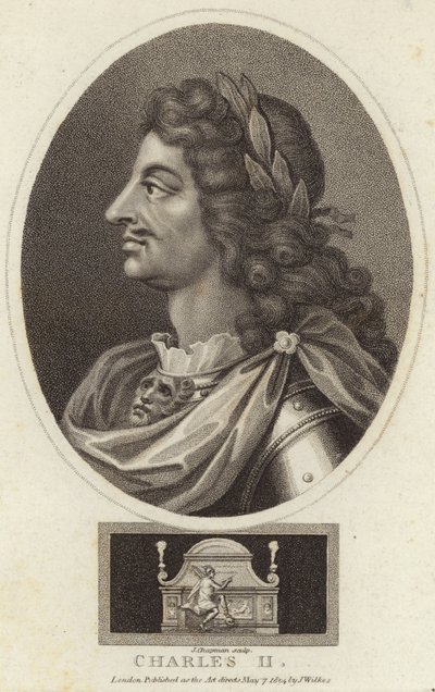 Portret van Charles II van Engeland door English School