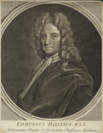 Portret van Edmond Halley door English School