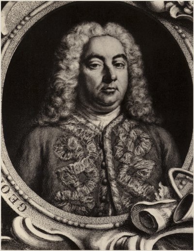 Portret van George Friedrich Händel door English School