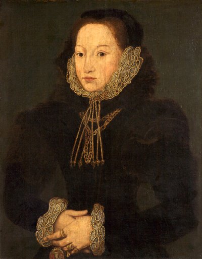 Portret van een onbekende dame, ca. 1550 door English School