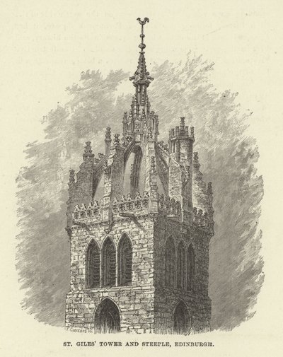 St Giles-toren en -spits, Edinburgh door English School