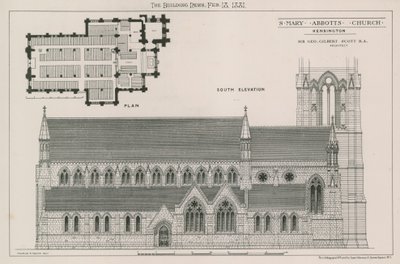 St Mary Abbots Church, Kensington door English School