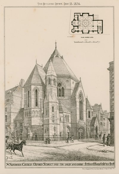 St Saviours Church, Oxford Street door English School