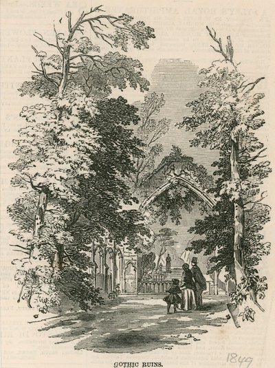 Vauxhall Gardens, Londen: De gotische ruïnes door English School