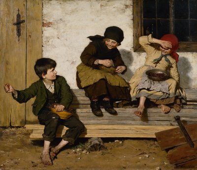 Spelende kinderen door Erik Theodor Werenskiold