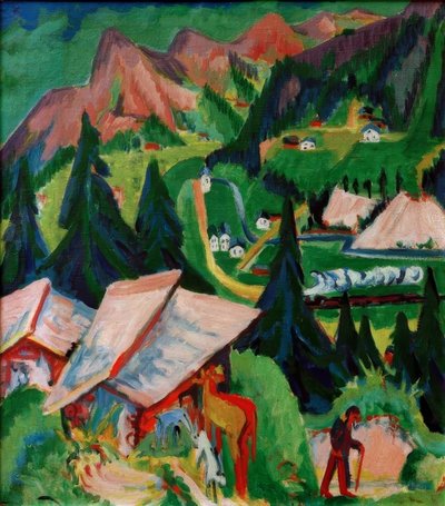 De Junkerboden vanaf de Stafel door Ernst Ludwig Kirchner