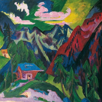 De Klosterser bergen door Ernst Ludwig Kirchner