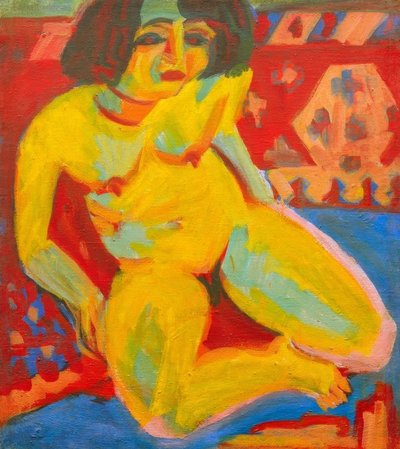 Vrouwelijk naakt (Dodo) door Ernst Ludwig Kirchner