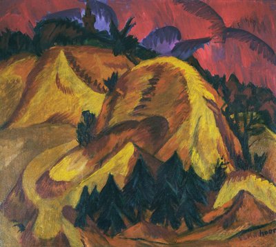 Zandheuvels van de Engadin door Ernst Ludwig Kirchner