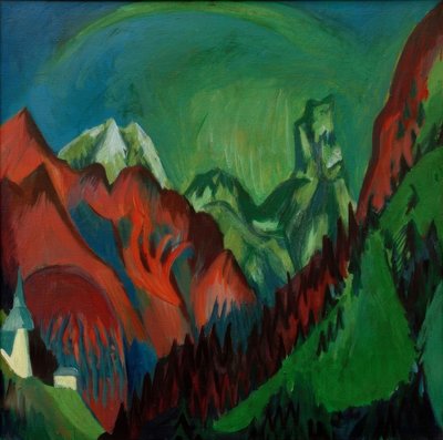 Tinzenhorn – Zügenschlucht bij Monstein door Ernst Ludwig Kirchner