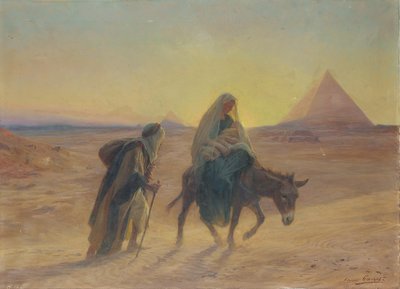 De Vlucht naar Egypte door Eugene Alexis Girardet