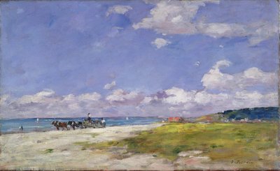 Het Strand van Trouville door Eugene Louis Boudin