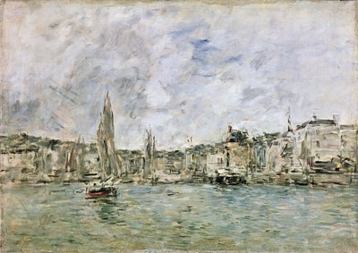 De haven van Honfleur, 1896 door Eugene Louis Boudin