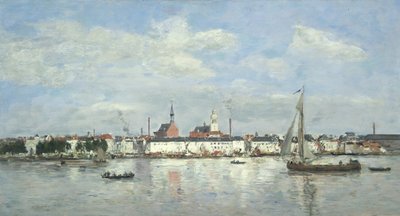 De kade in Antwerpen door Eugene Louis Boudin