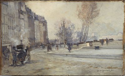 Quai des Grands Augustins door Eugene Louis Gillot