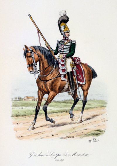 Gardes-du-Corps de Monsieur, 1820-24 door Eugene Titeux