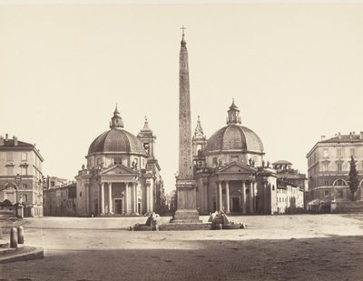 Piazza del Popolo, 1848-52 door Eugène Constant