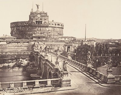 Ponte e Castel S. Angelo, 1848-52 door Eugène Constant