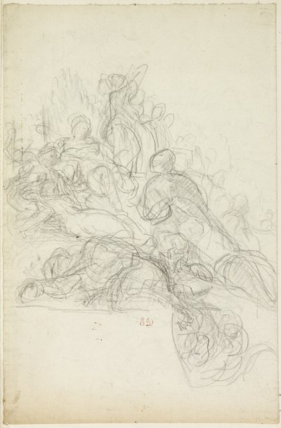 Allegorische of Mythologische Scène door Eugène Delacroix