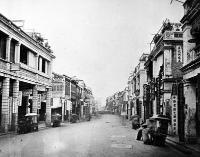 Queens Road, Hong Kong, ca. 1875 door European Photographer