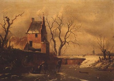 Winterlandschap door F. van Herte