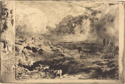 De Storm door Felix Hilaire Buhot