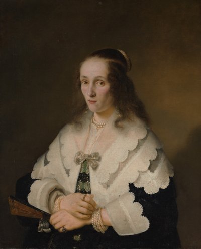 Portret van een vrouw door Ferdinand Bol