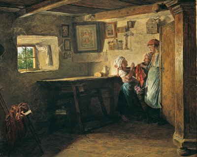 De oude kast door Ferdinand Georg Waldmuller