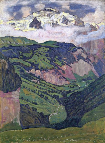 De Jungfrau gezien vanaf Isenfluh, 1902 door Ferdinand Hodler