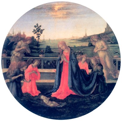 De Aanbidding door Filippino Lippi