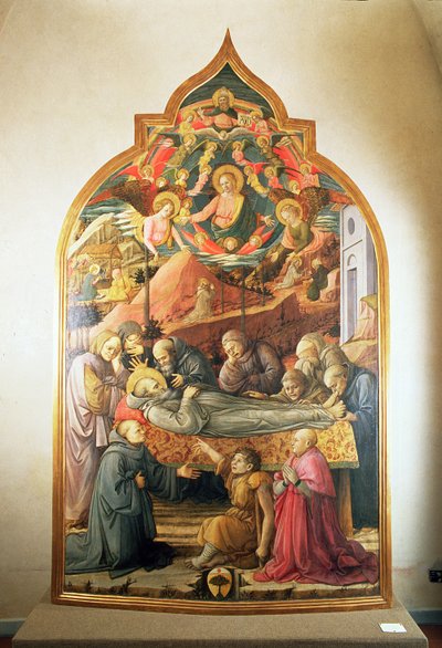 De begrafenis van St. Hiëronymus, 1450-60 door Fra Filippo Lippi