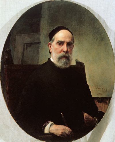 Zelfportret, 1878 door Francesco Hayez