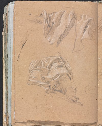 Verona Schetsboek: Draperiestudies (pagina 90) door Francesco Lorenzi