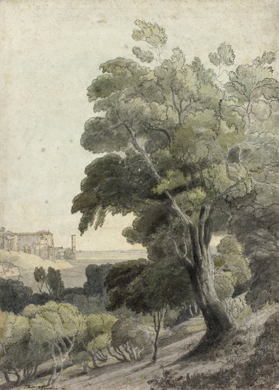 Tivoli, met Rome in de verte, c.1781 door Francis Towne