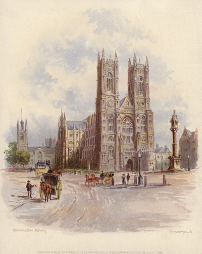 Westminster Abbey, Londen door Francis after Barraud