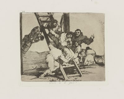 Duro es el paso! (Het is moeilijk!) door Francisco de Goya