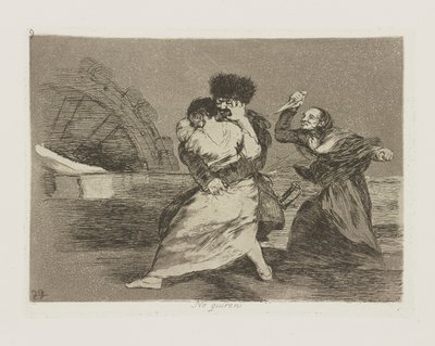 No quieren. (Ze Willen Niet) door Francisco de Goya