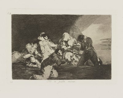 No se puede mirar. (Men kan niet kijken) door Francisco de Goya