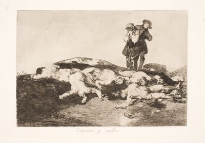 Begraven hun doden en zwijgen (18) door Francisco de Goya